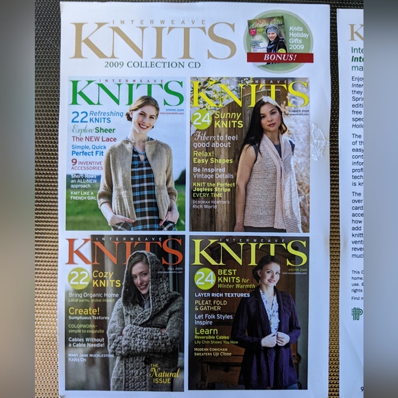 Interweave Knits 2009 Collection CD - Picture 1 of 4